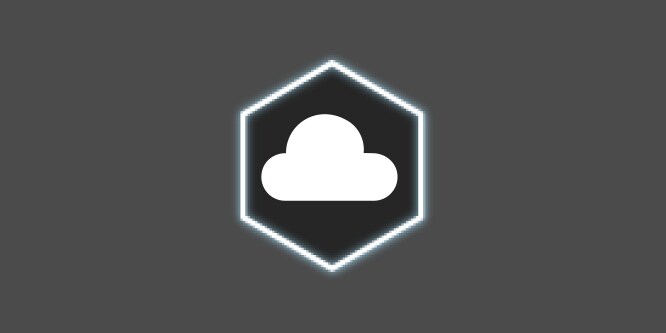 A grey and white icon  cloud in the middle of a hexagon, depicting premium soft fabric.
